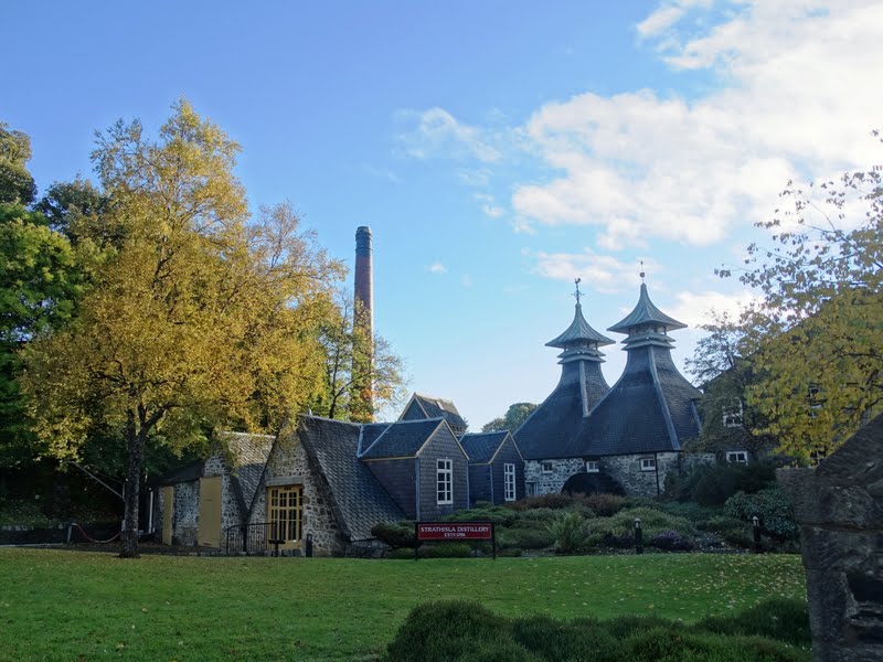 Strathisla destilleerderij met typische torentjes