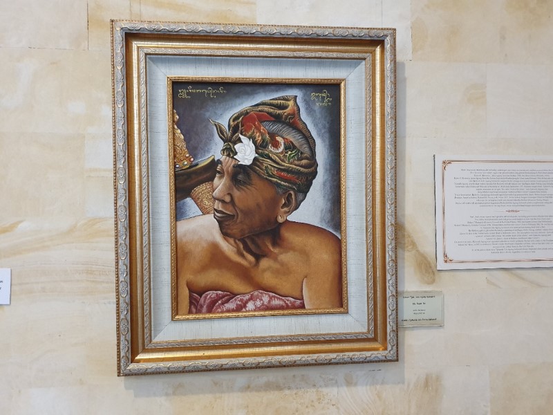 Portret van koning Cokorda Gde Agung Sukawati inMuseum Puri Lukisan