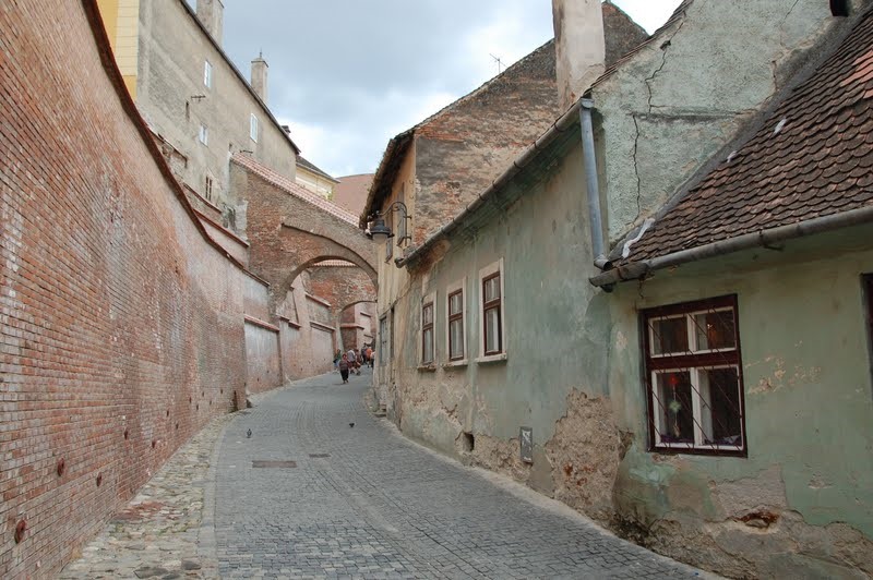 Straatje in Sibiu