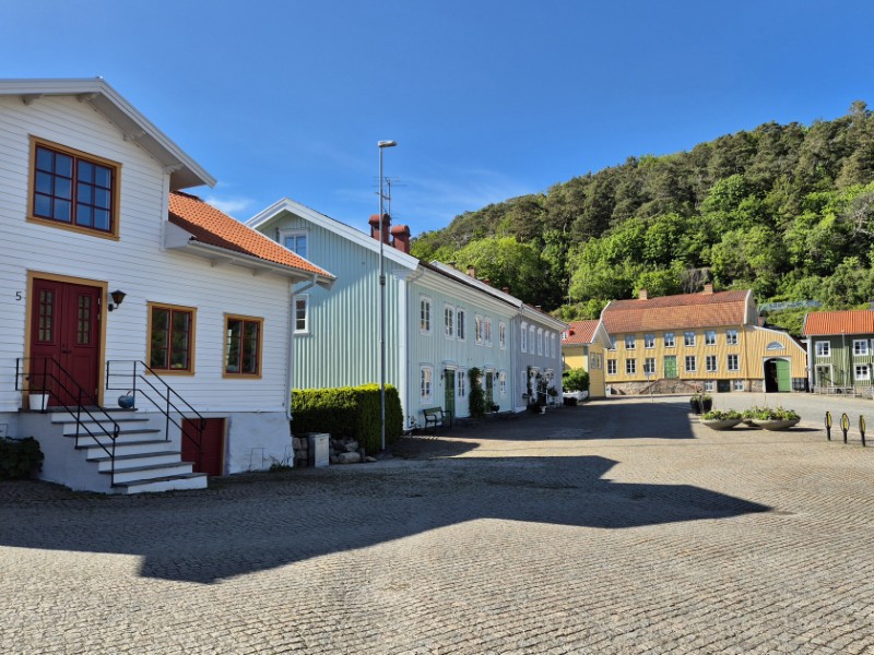 Houten huizen in Kungälv