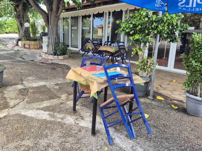 Terras van de oude taverne